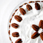 Carrot Birthday Cake with Coconut Cream and Maple Roasted Pecans | occasionallyeggs.com