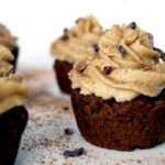 Dark Chocolate Pumpkin Cupcakes with Creamy Cashew Icing | occasionallyeggs.com