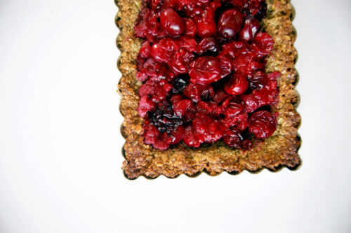 Cranberry Tart with Pepita Oat Crust