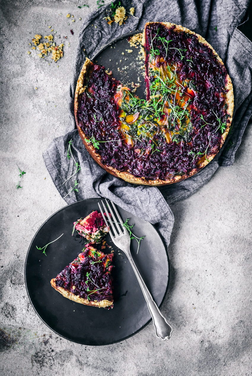 Beets and Greens Tart | occasionallyeggs.com