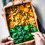 Sweet Potato, Spinach, and Chickpea Slab Pie | occasionallyeggs.com