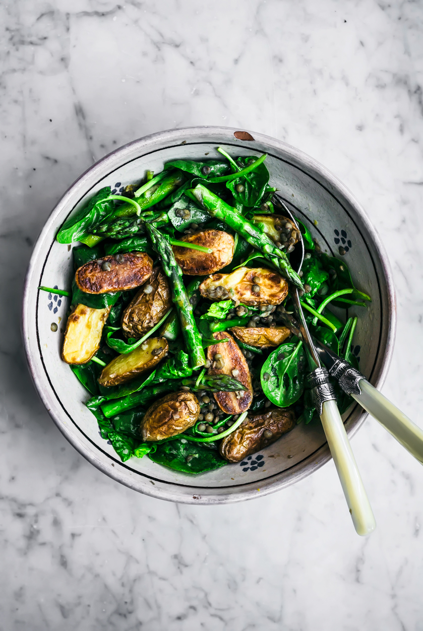 New Potato Salad with Asparagus & Lentils Occasionally Eggs