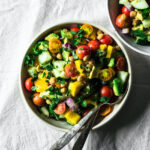End of Summer Greek Chickpea Salad | occasionallyeggs.com #veganrecipes
