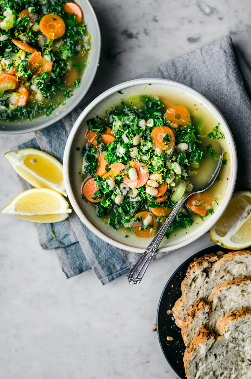 Kale, White Bean, and Lemon Soup Occasionally Eggs