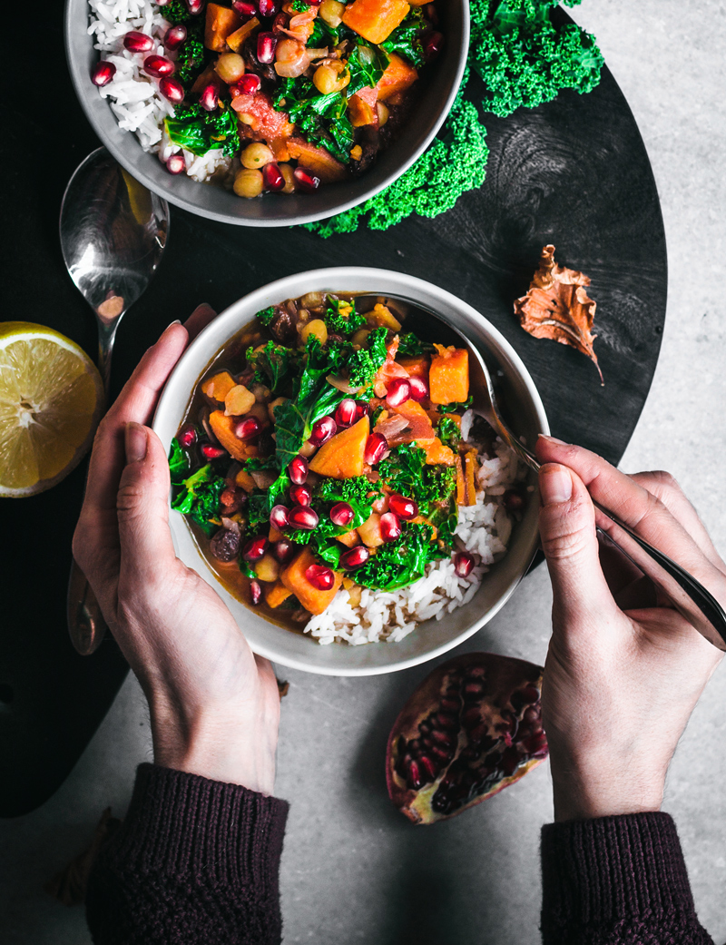 Moroccan Chickpea, Sweet Potato, and Kale Stew | occasionallyeggs.com
