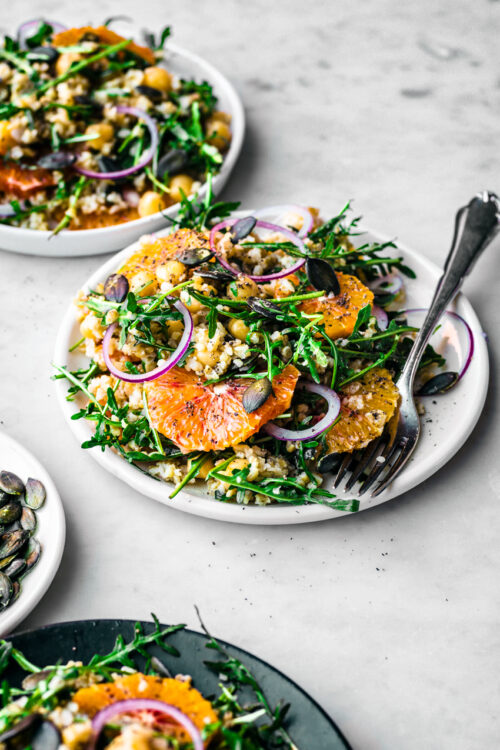 Winter Freekeh Salad with Orange | occasionallyeggs.com #healthy #winterrecipes #veganrecipes