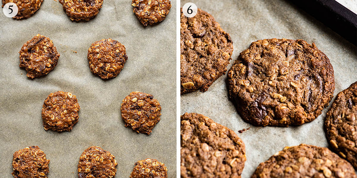 Oatmeal cookies steps 5 and 6.