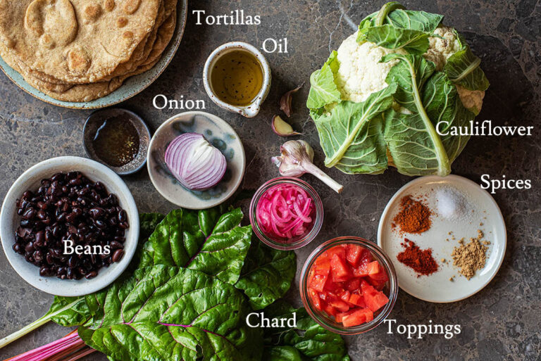 Roasted Cauliflower Tacos with Refried Beans Occasionally Eggs