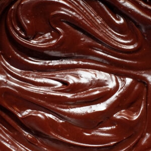 Close up of chocolate ganache swirls.