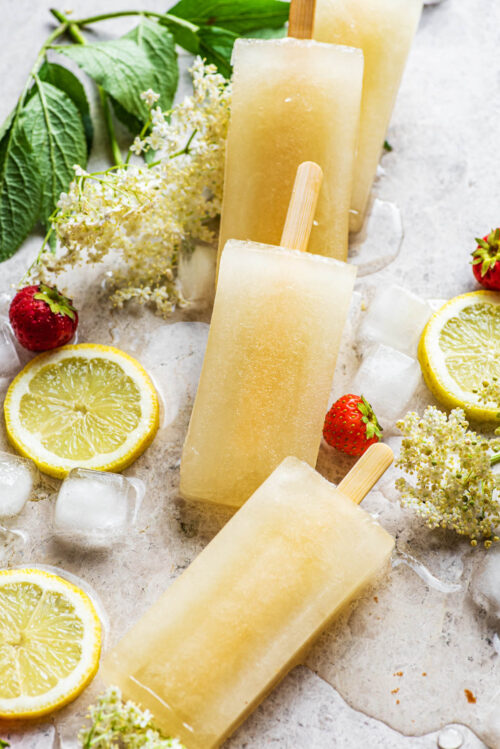 Lemon Elderflower Popsicles