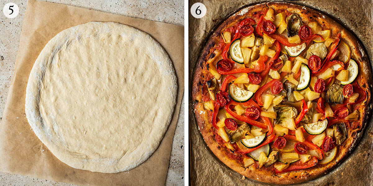 Pizza dough steps 5 and 6.