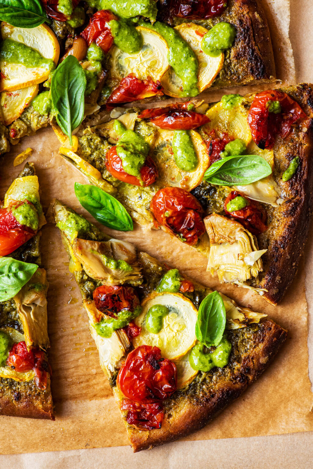 Vegan Pesto Pizza Occasionally Eggs