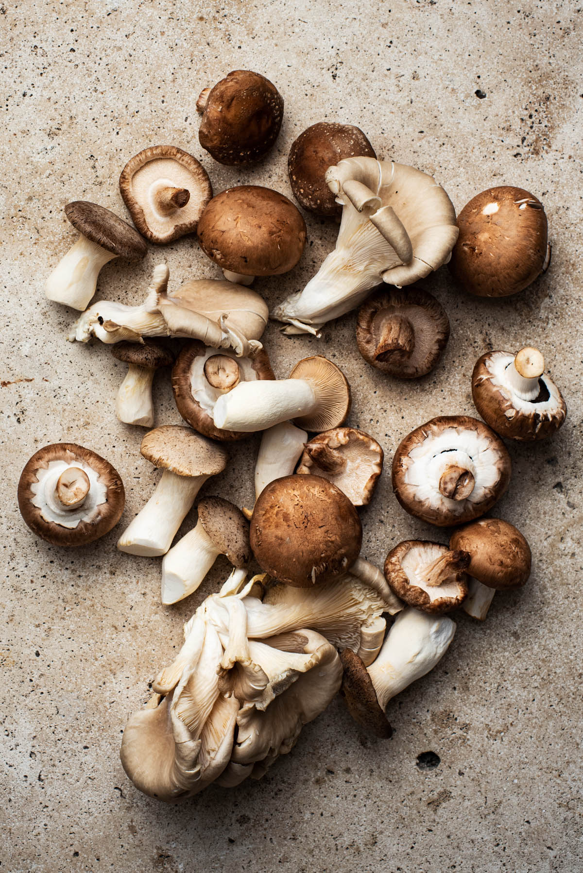 Mixed mushrooms.