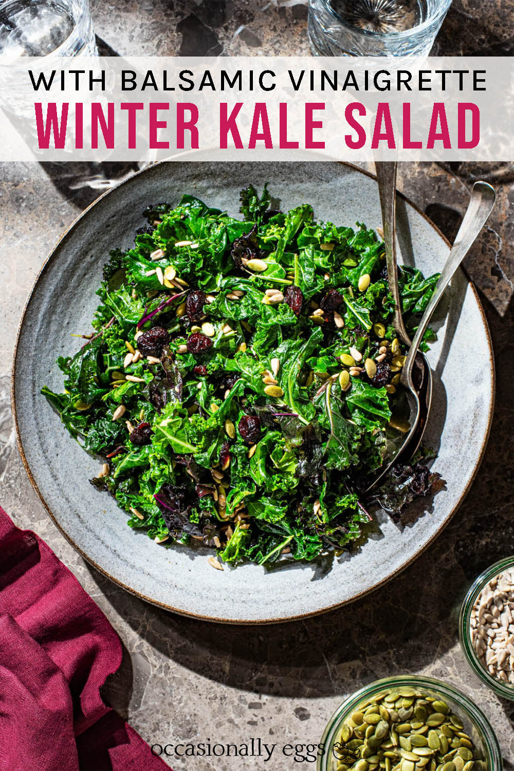 Winter Kale Salad - Occasionally Eggs
